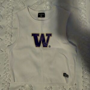 Hype and Vice White Crop Top with Purple Logo